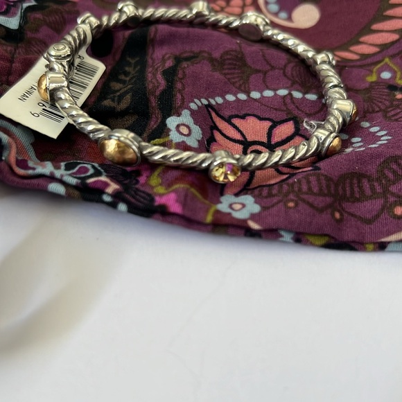 Brighton Monte Carlo Bangle Bracelet Silver/Gold NWT - Picture 3 of 14